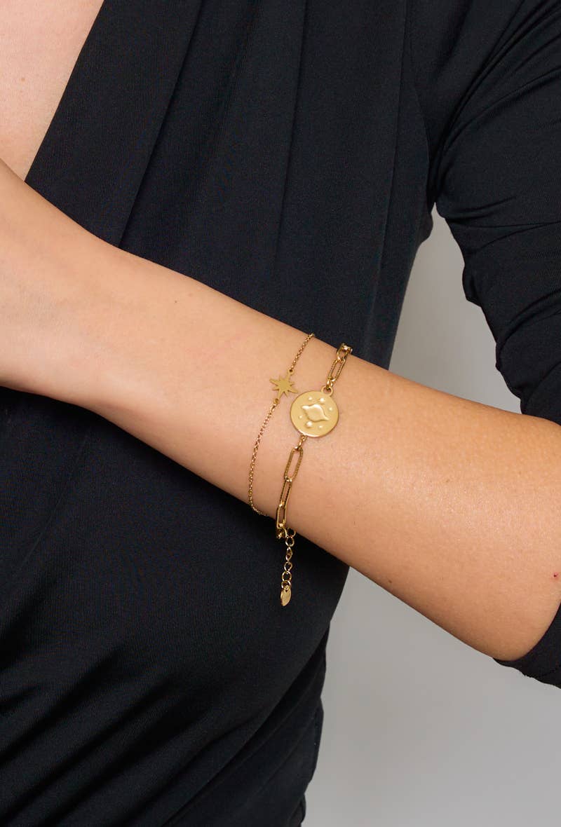 Hemelse Dubbele Armband: Zilver