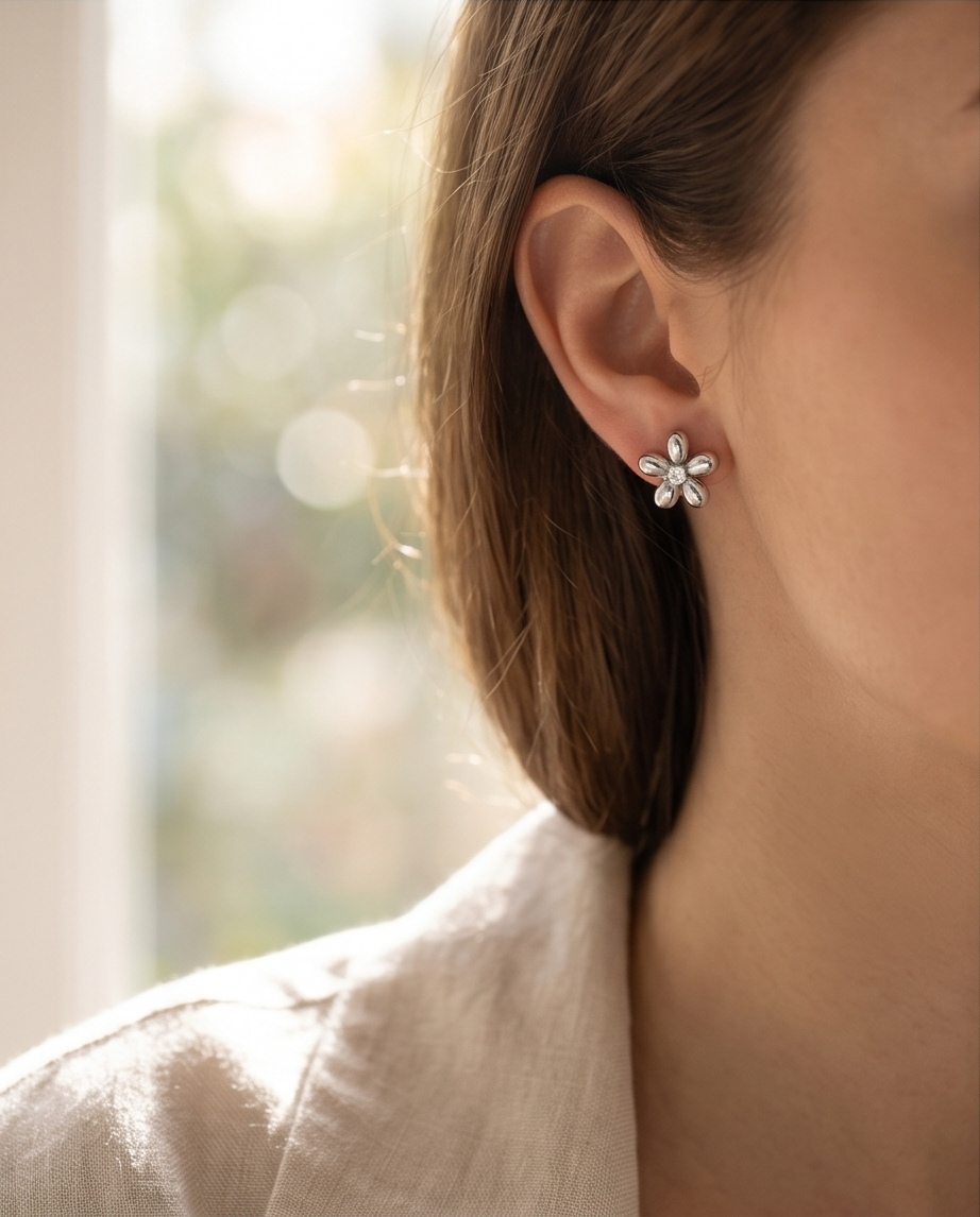 Boucles d’oreilles Flower – Élégance facile au quotidien