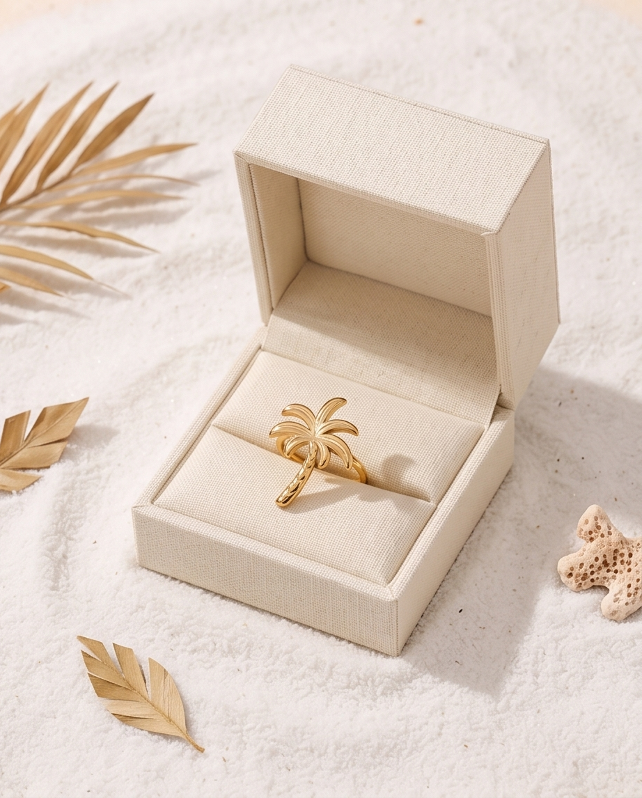 Bague Palmier dorée – Attitude stylée
