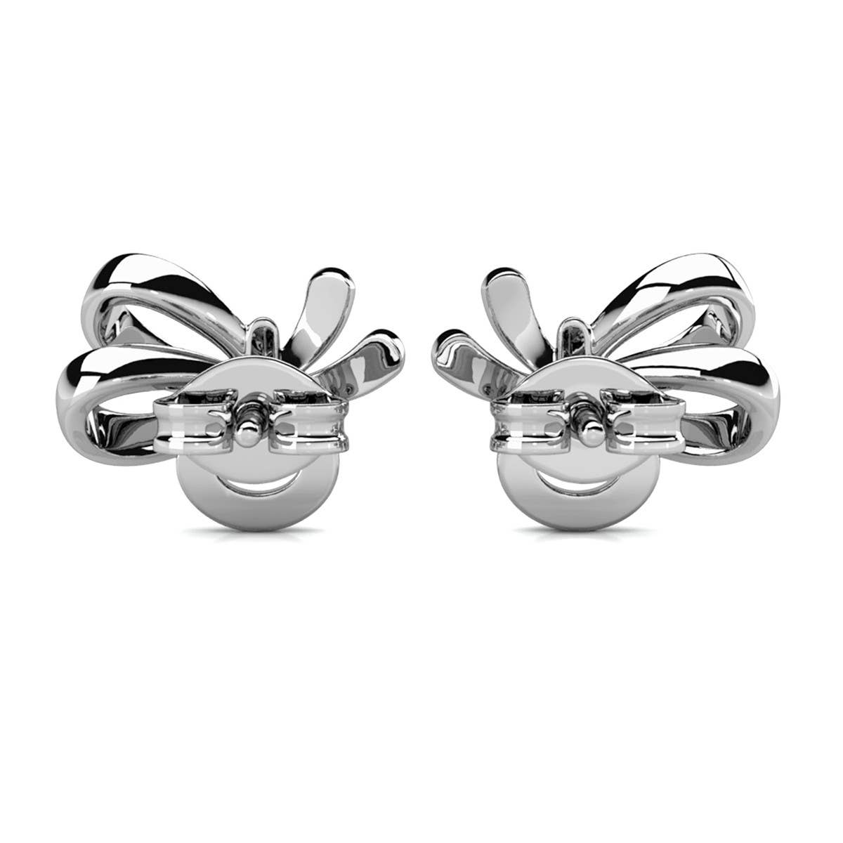 Posie oorbellen - zilver en kristal