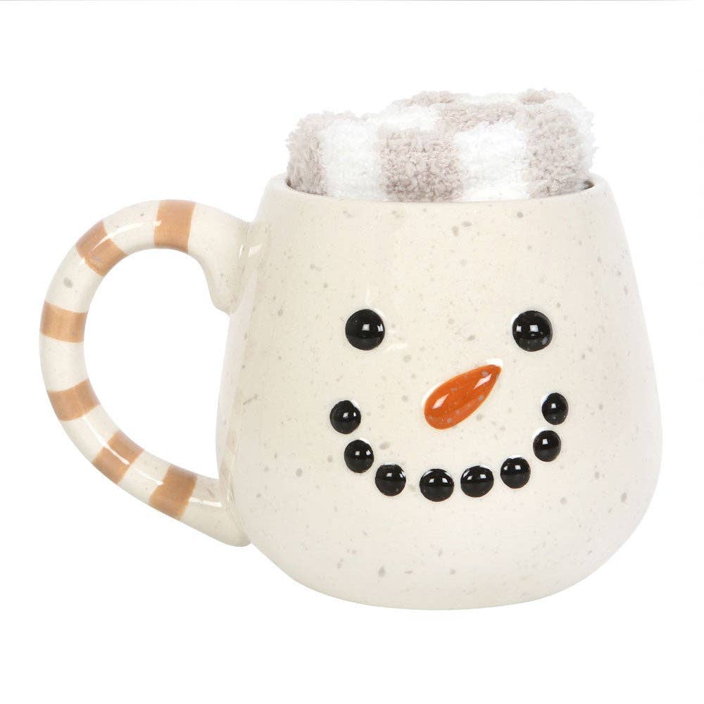 Ensemble de mugs et chaussettes de Noël Snowman