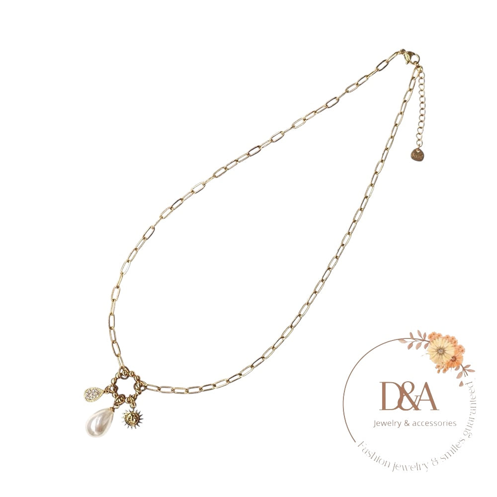 Collier chaîne perlé Runa