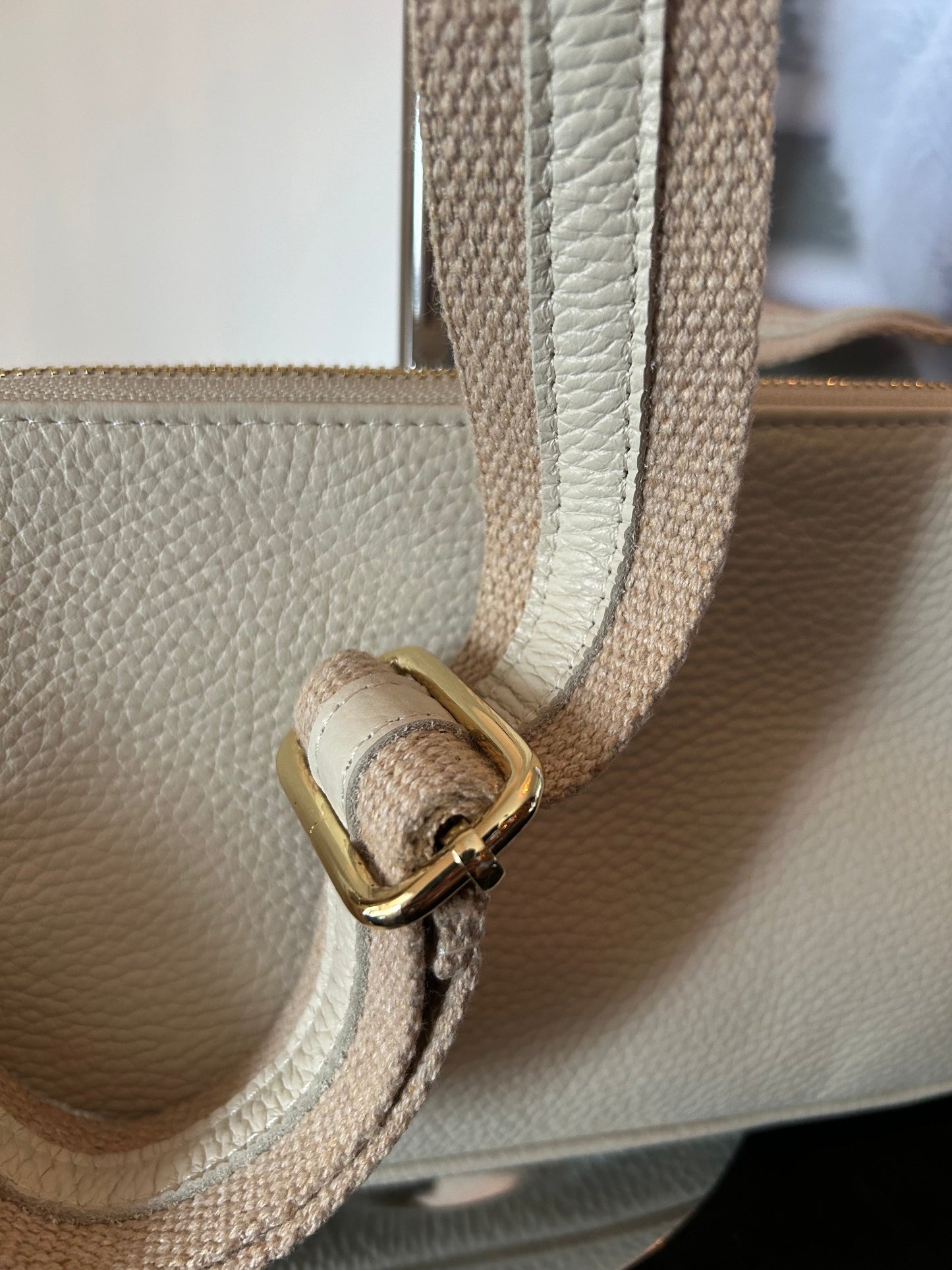Sac Bandoulière cuir: Beige