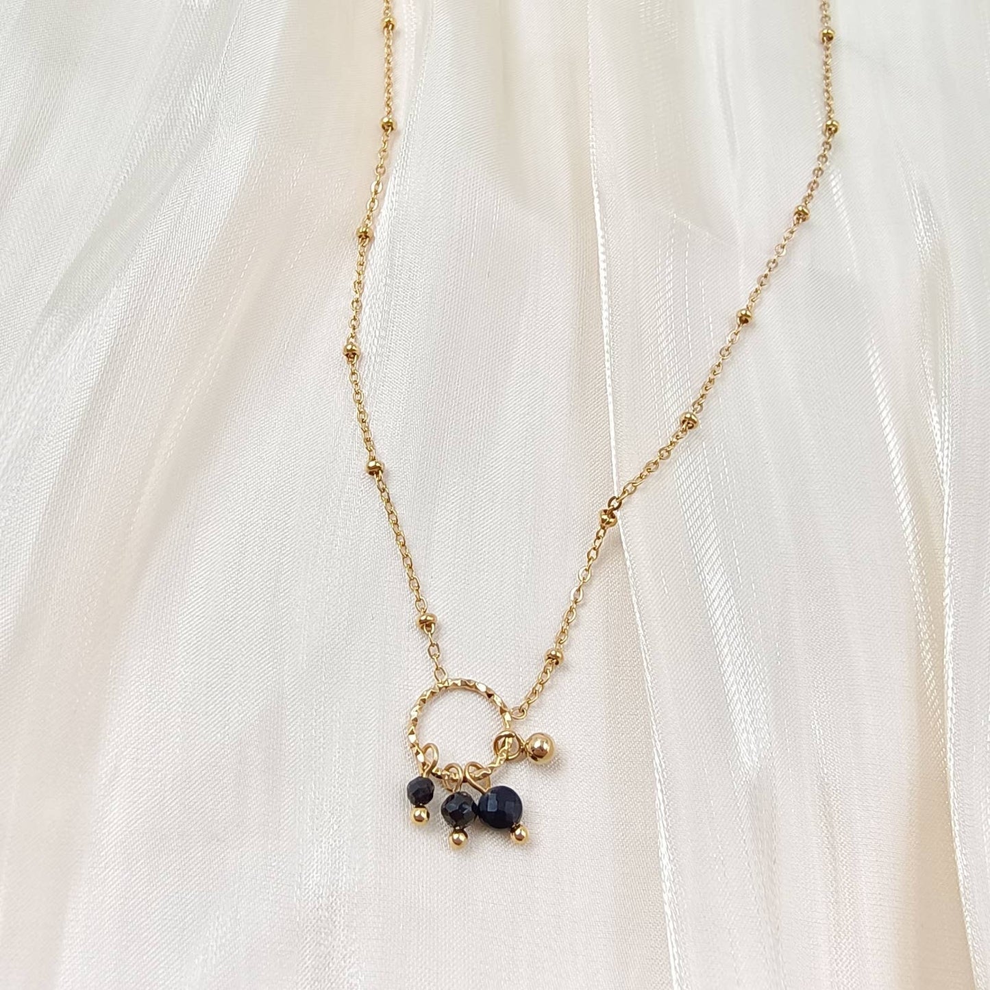 Eenvoudige ketting - Naomi: Zwarte onyx