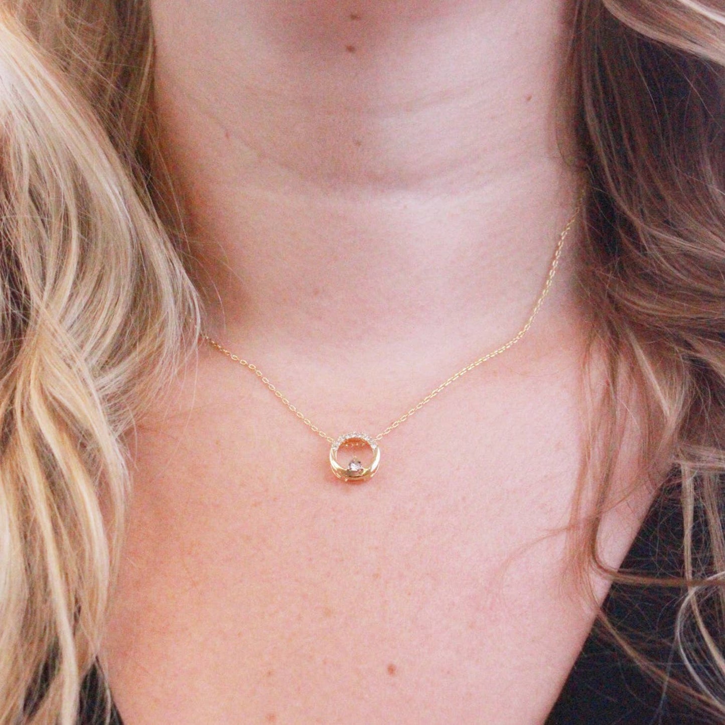 Pendentifs Clarine - Doré et Cristal