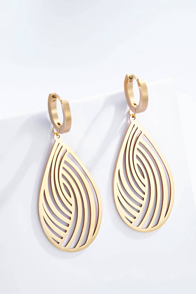 Boucles D'Oreilles Pendantes En Acier Inoxydable
