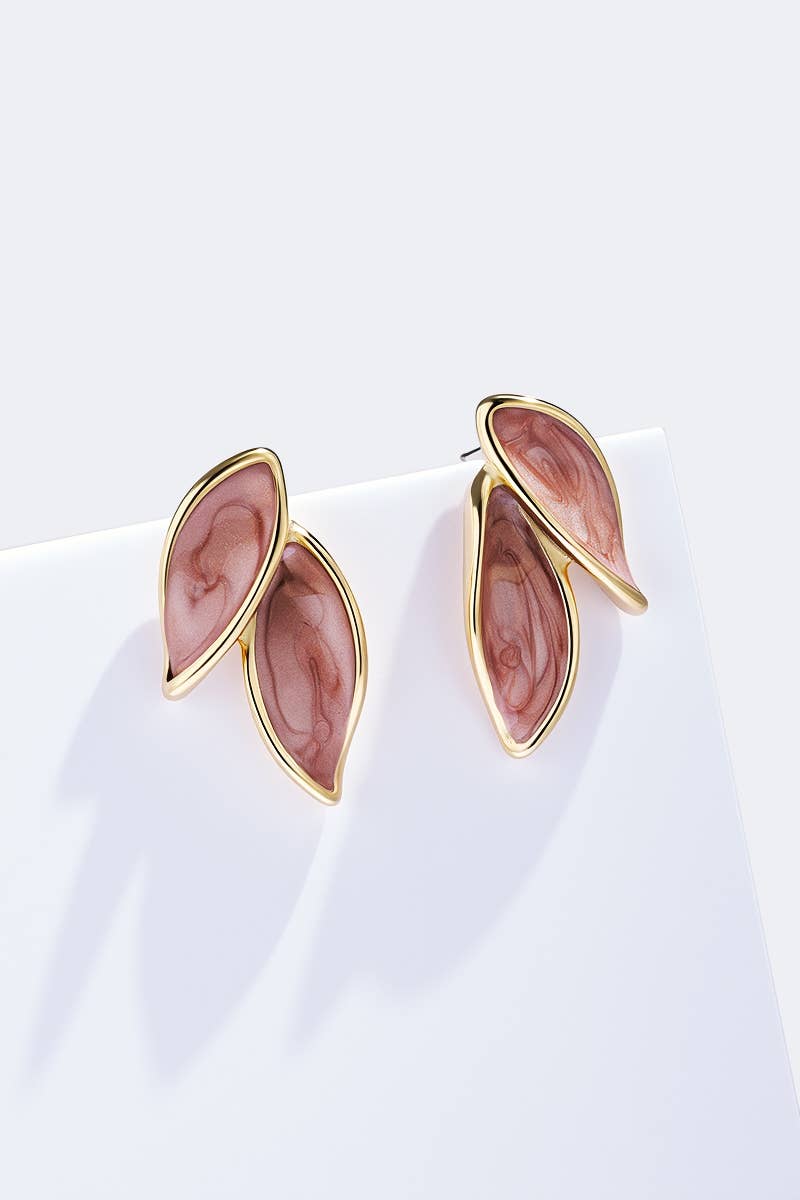 Boucles d’oreilles Tulipe rouge en acier inoxydable – Éclat floral