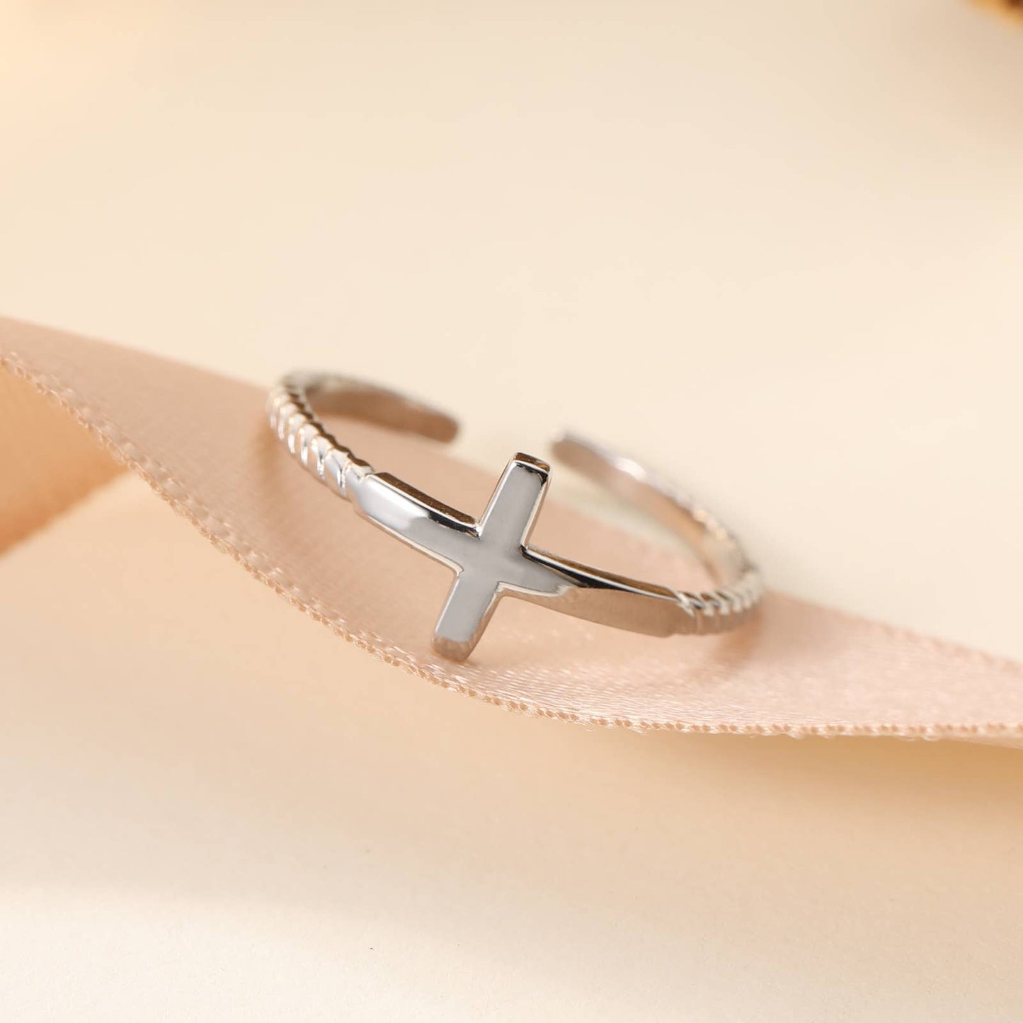 Bague croix - Laure: Argent