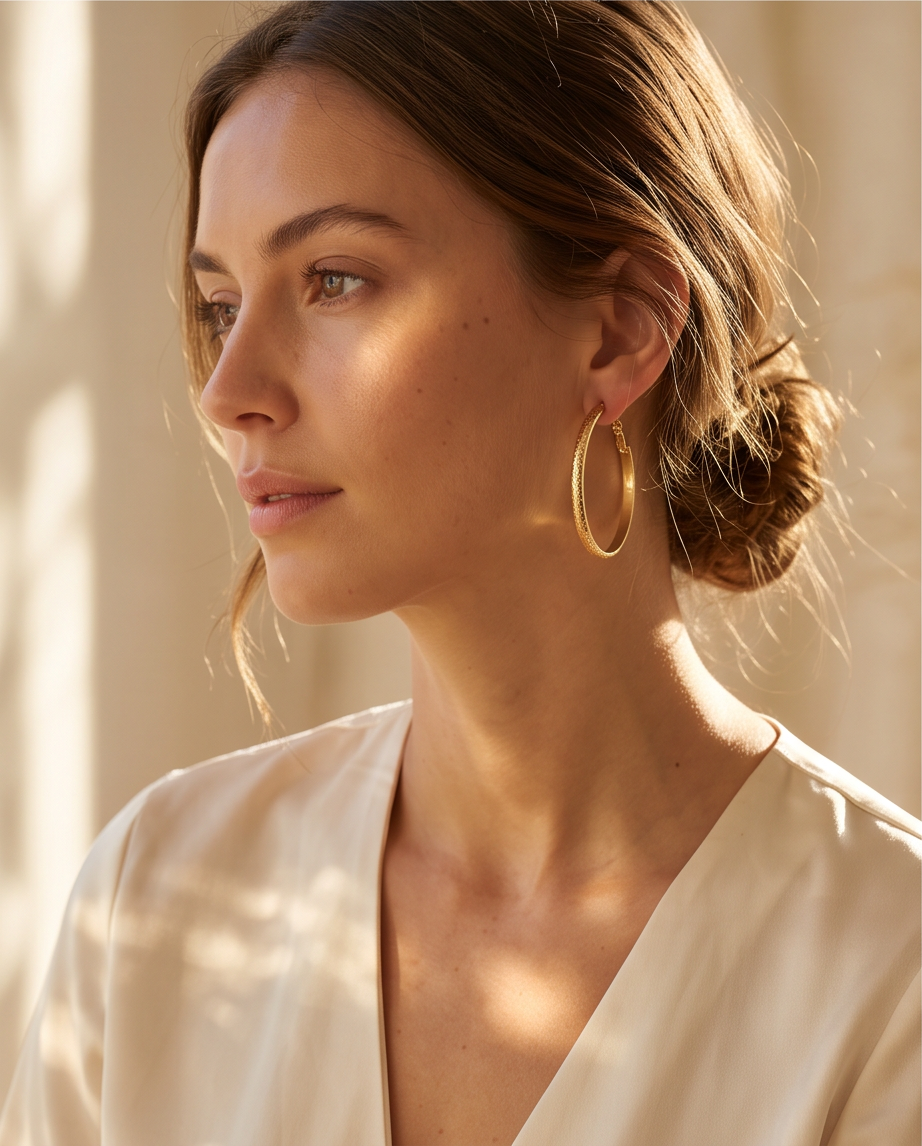 Boucles d'oreilles Aurore doré Acier inoxydable