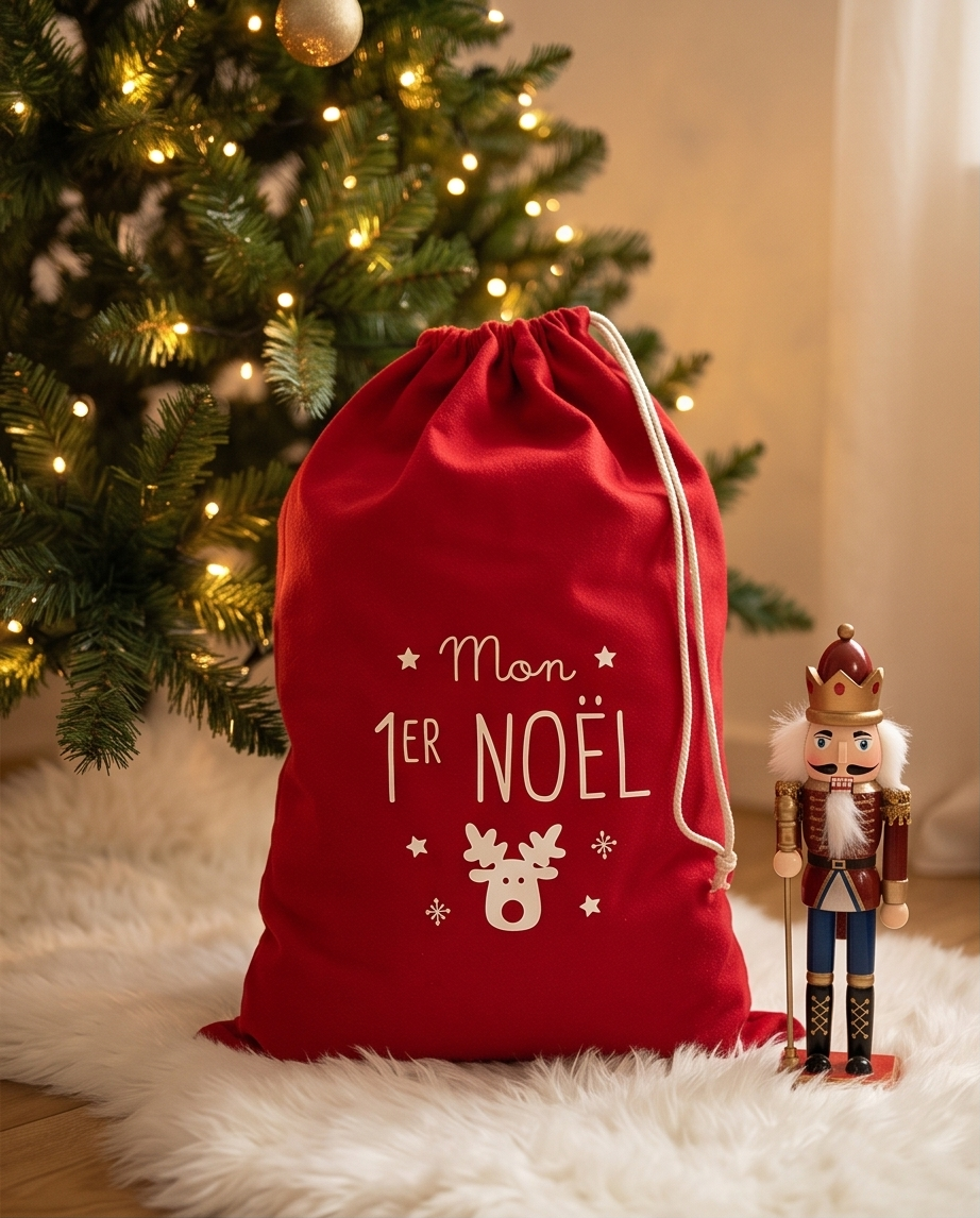 Red Christmas stocking – My first Christmas