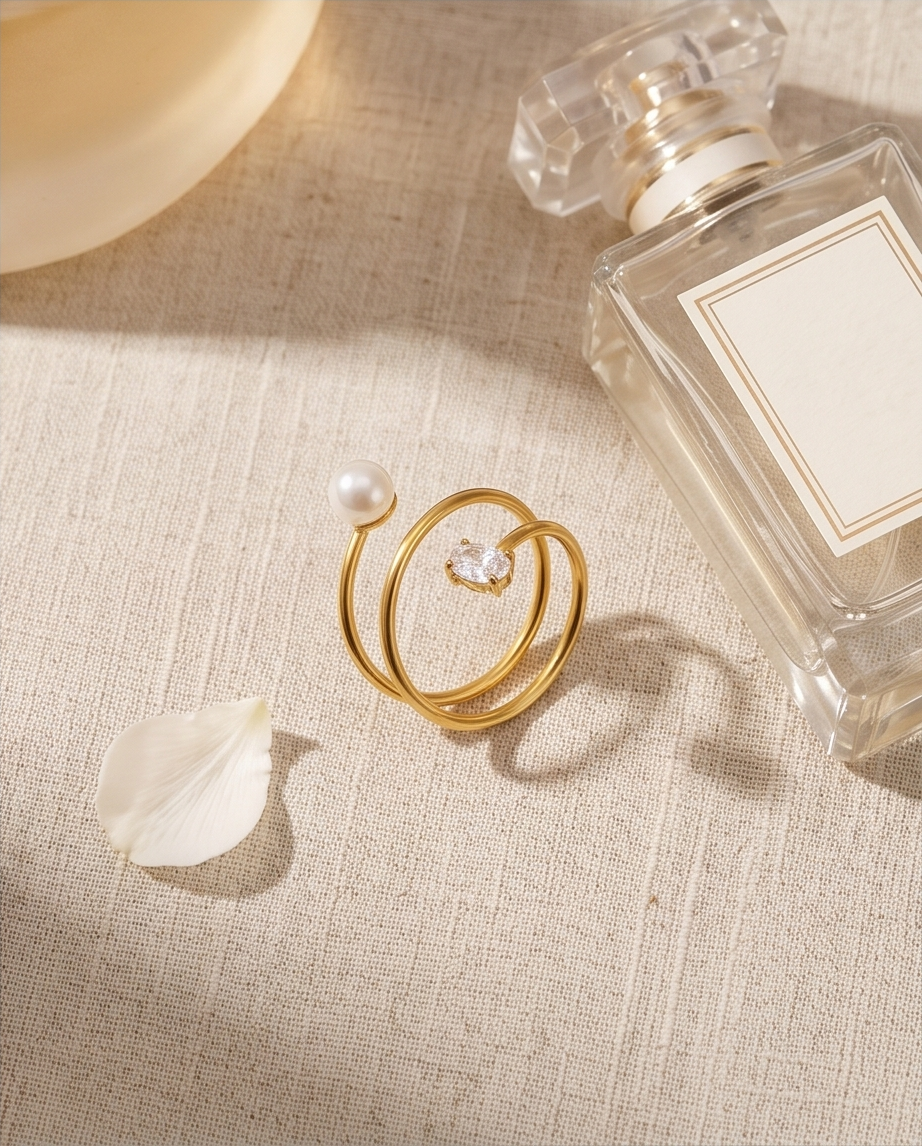 Bague Dodi Dorée en Acier Inoxydable ✨💫