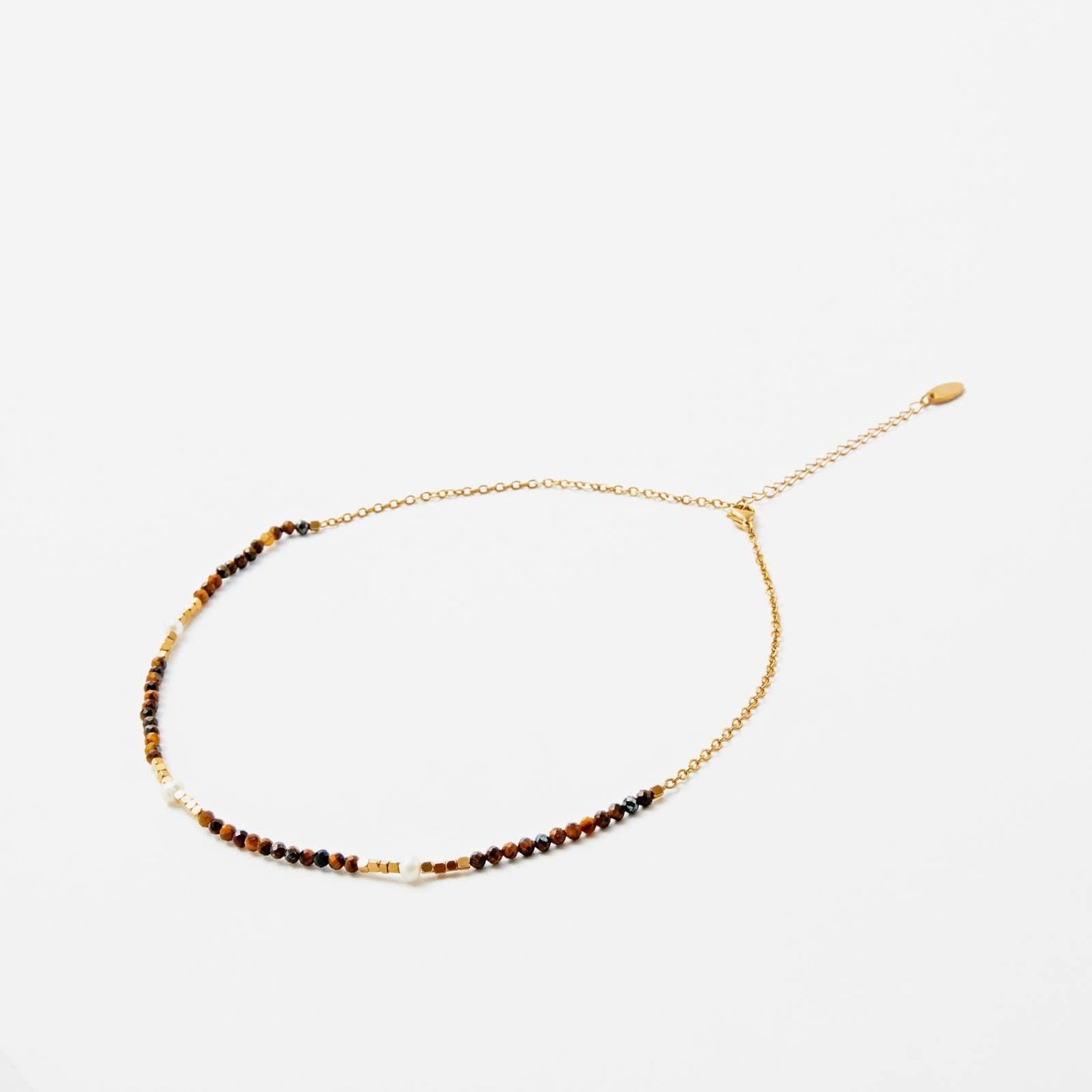 Stenen ketting - Berenice: Tijgeroog