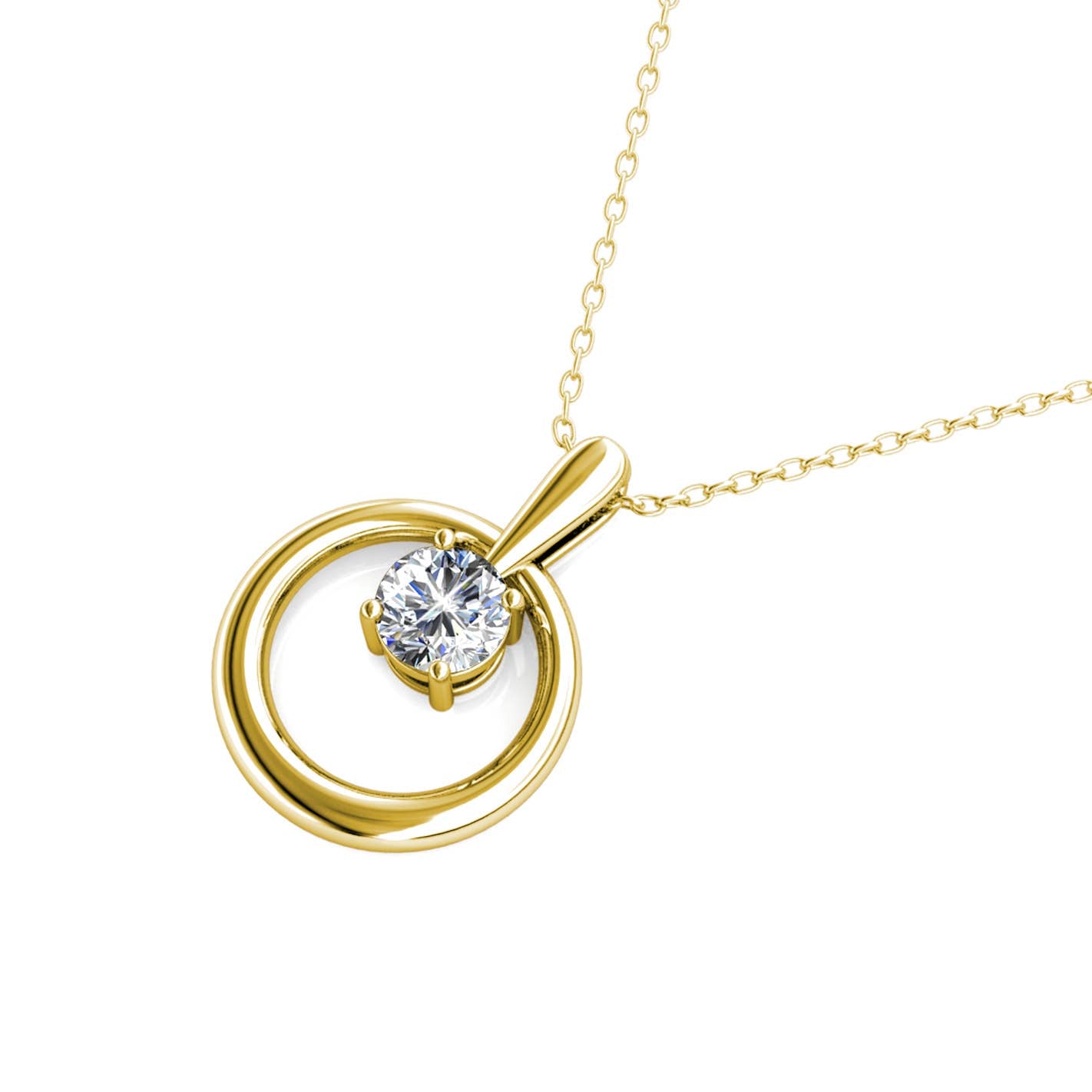 Pendentifs Mia - Doré et Cristal
