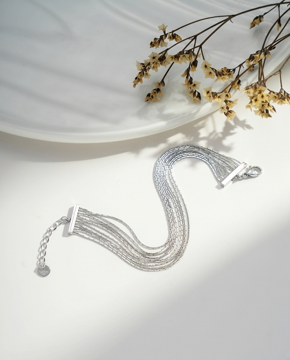 Silver Cascade Bracelet ✨