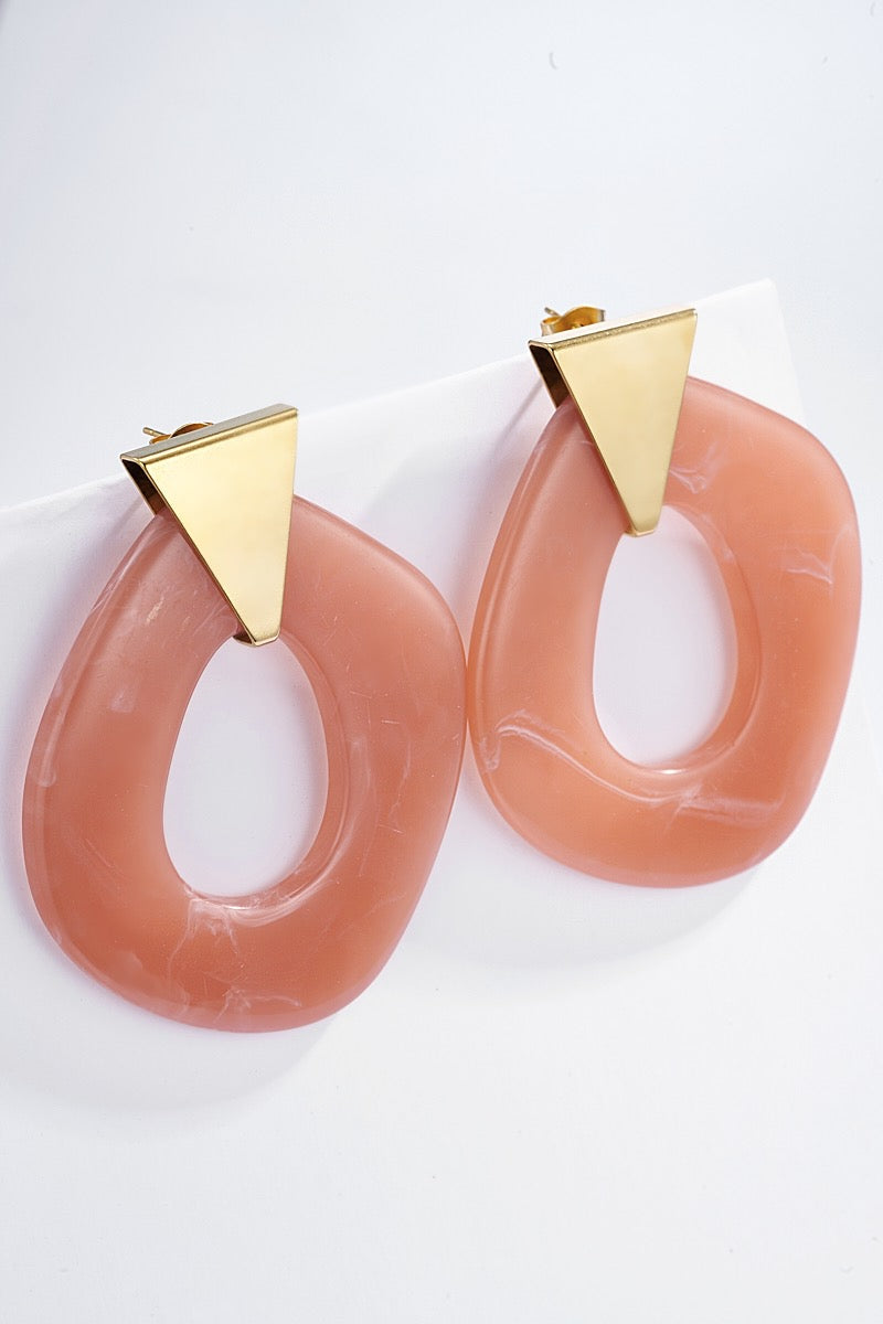 Thalia terracotta oorbellen