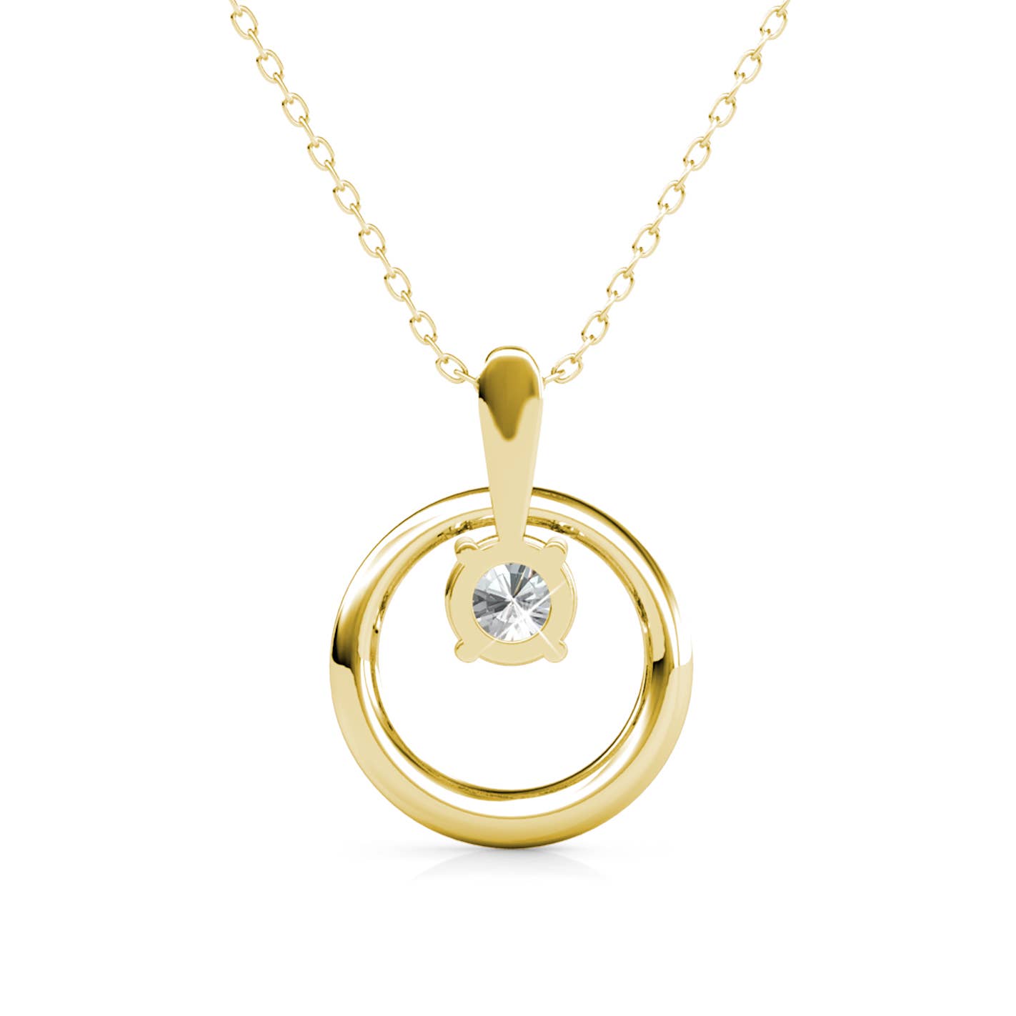 Pendentifs Mia - Doré et Cristal