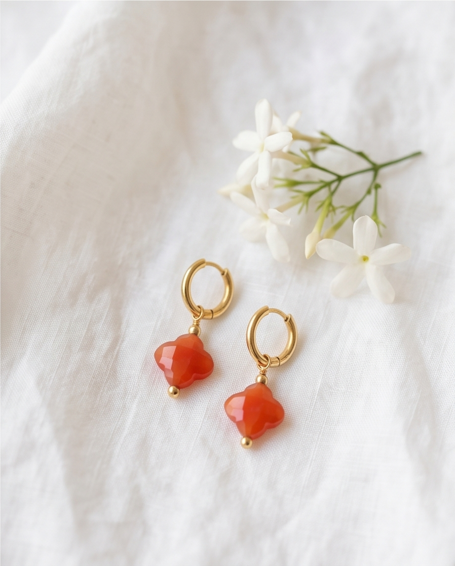 Clover earrings - good luck charm