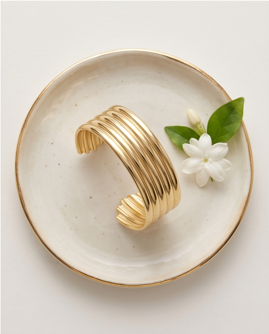 Barbara Gold Stainless Steel Bangle Bracelet ✨💛