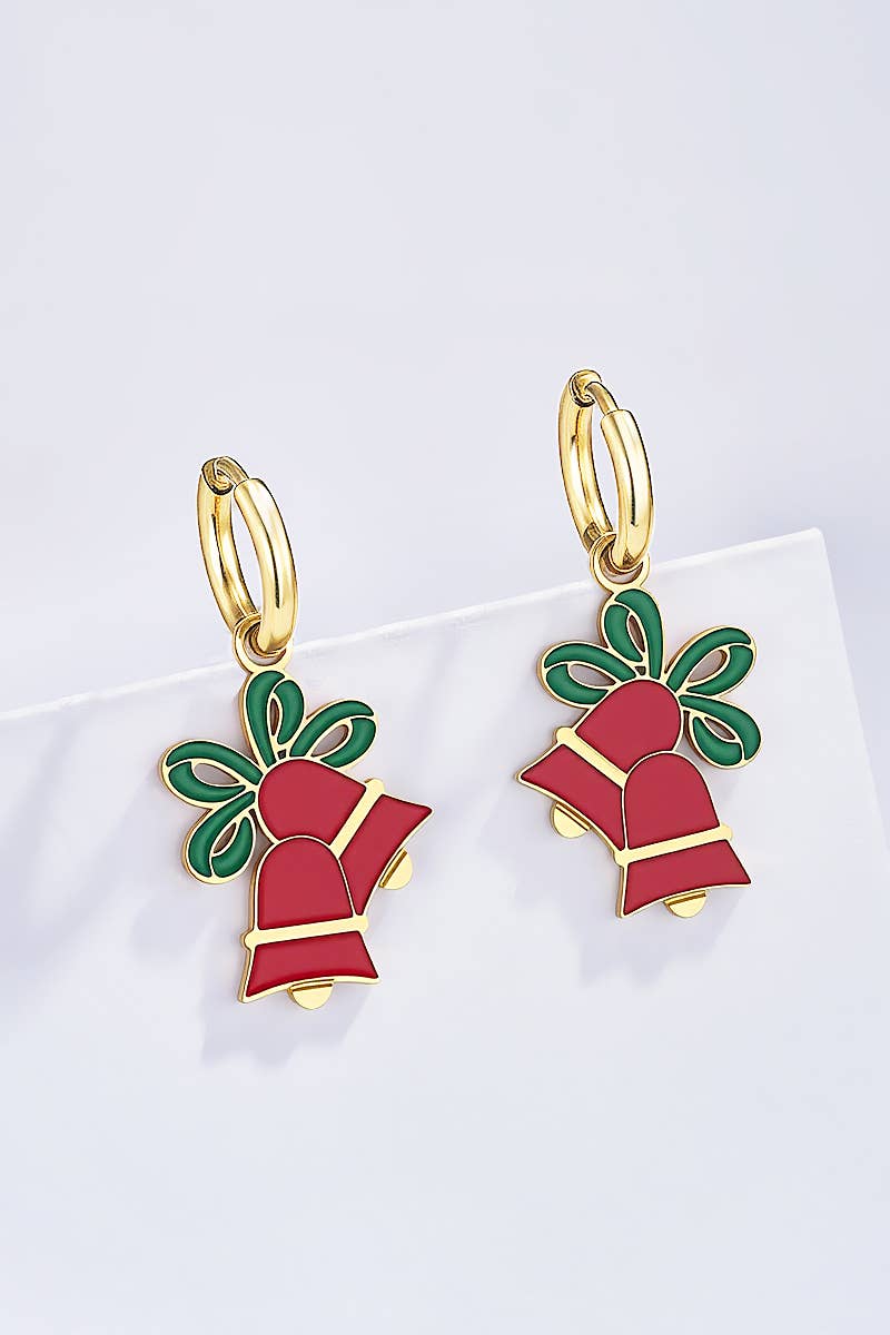 Boucles d'oreilles Noël: doré