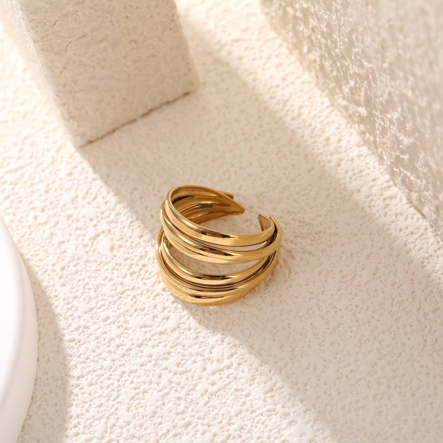Bague en acier inoxydable - Katya: Argent