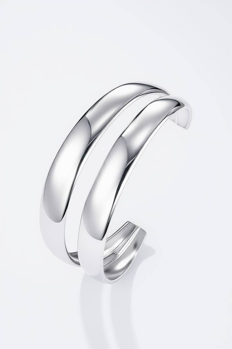 Siera bangle armband: zilver