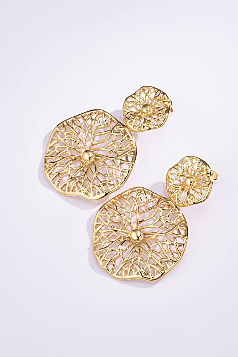 Roestvrijstalen bungelende oorbellen: zilver