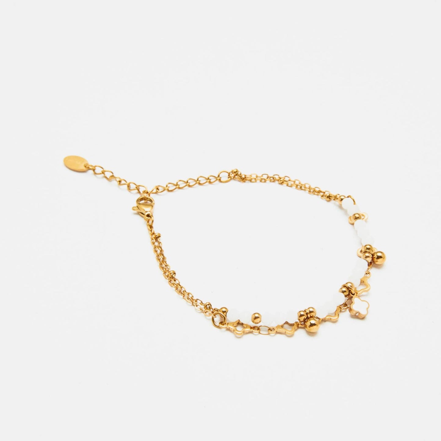 Bracelet multi-rangs - Diana: Blanc