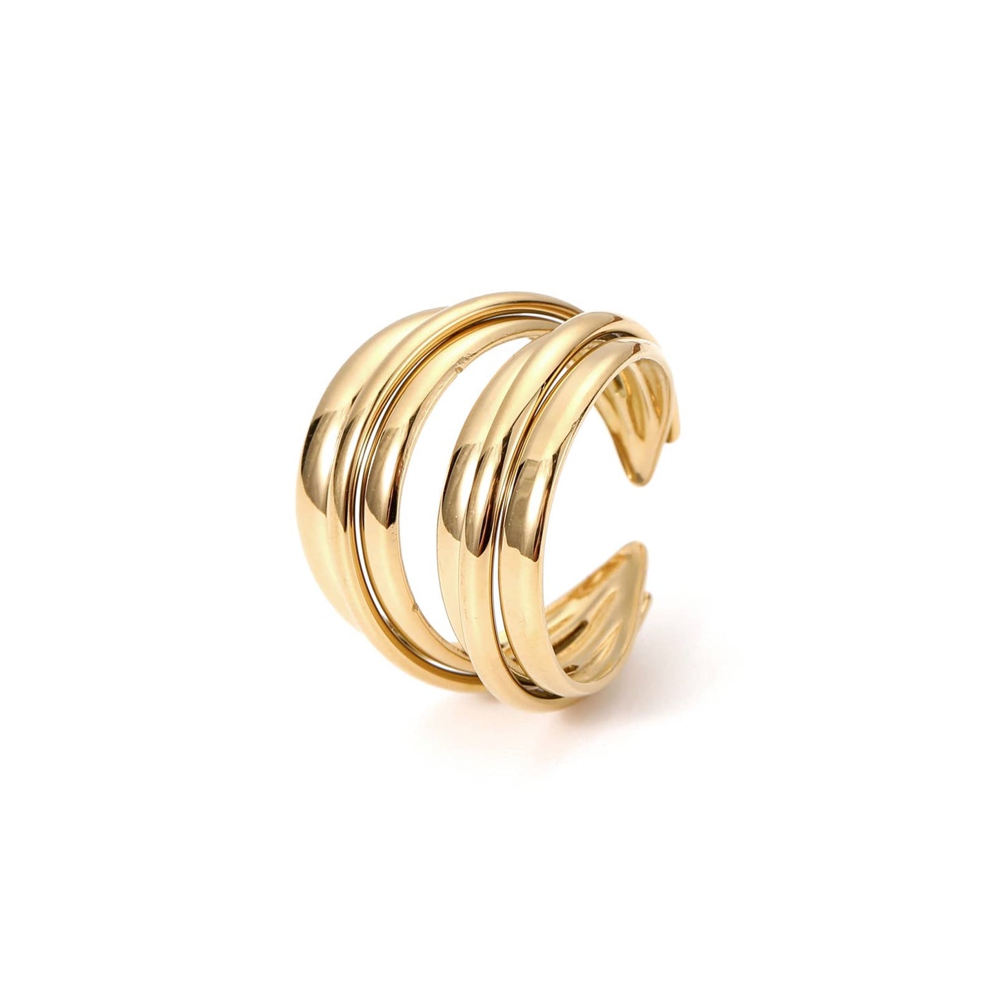 Bague en acier inoxydable - Katya: Argent