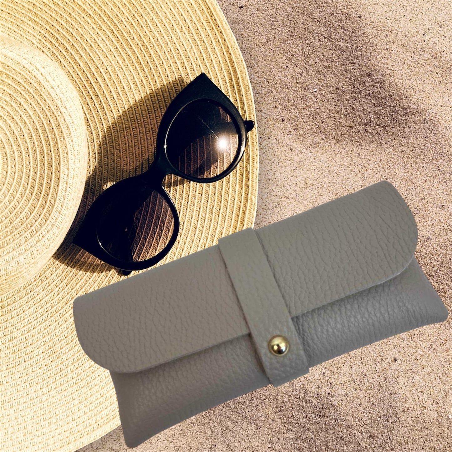 Étui à lunettes: Taupe