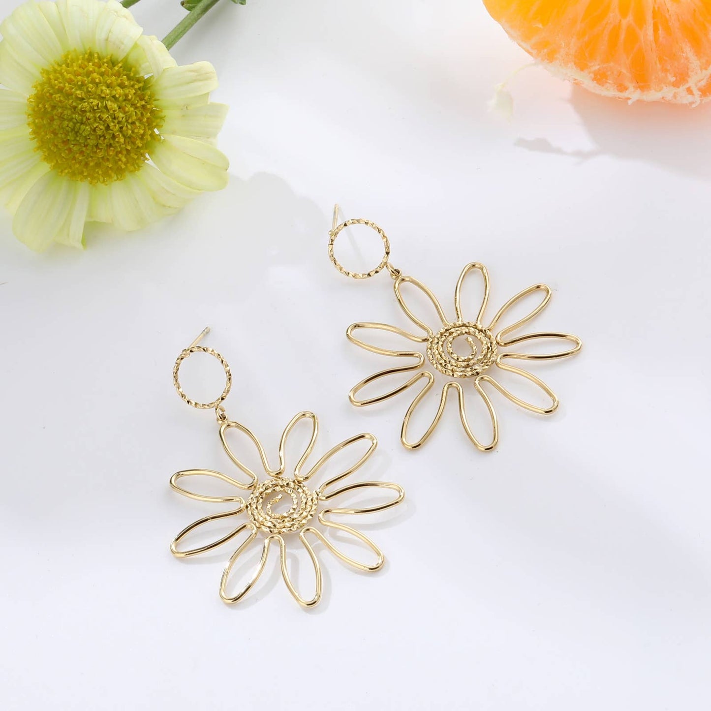 Boucles d'oreilles Maxi- Ophirine: Gold