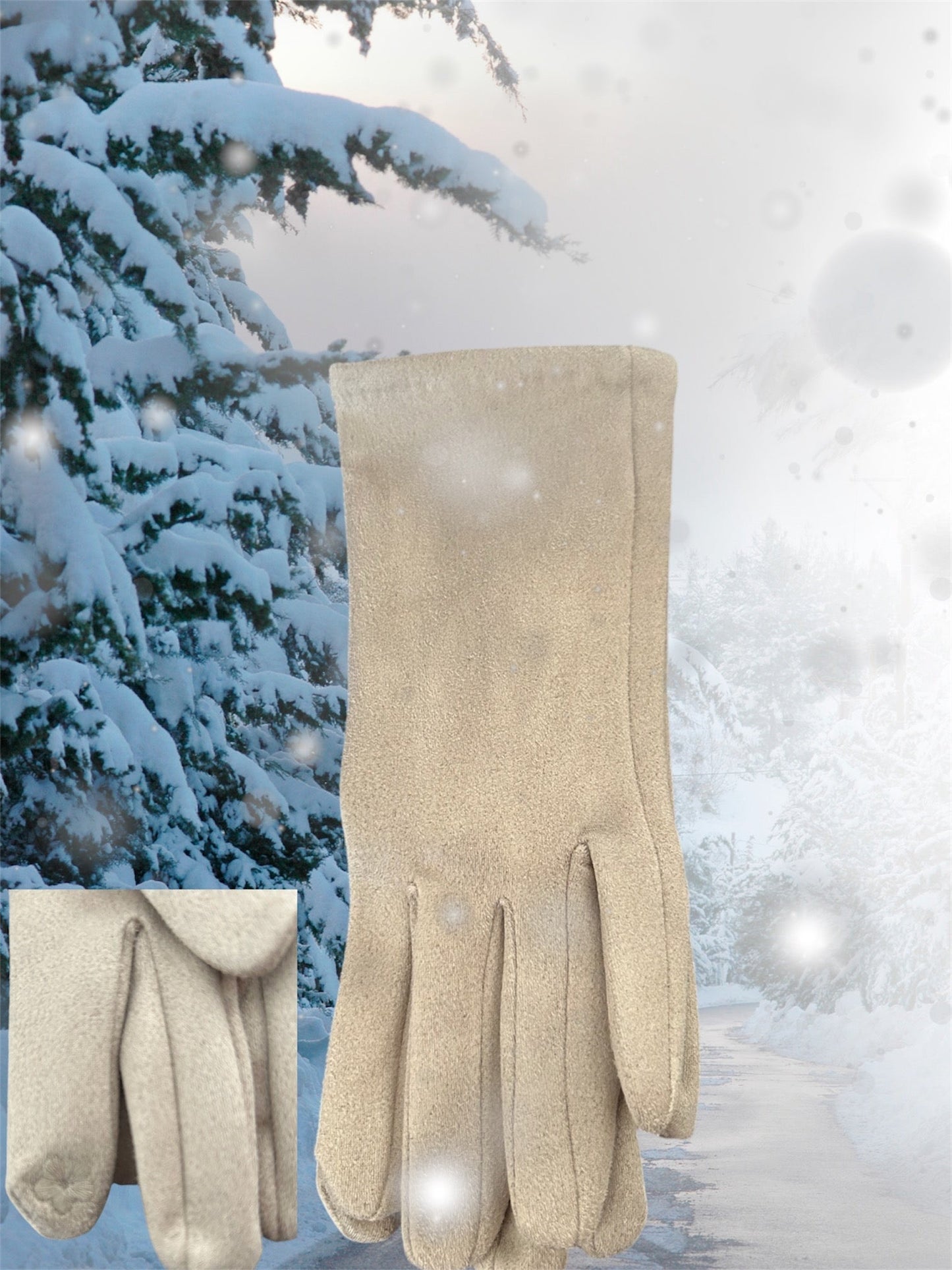 Handschoenen met touchscreen: Beige