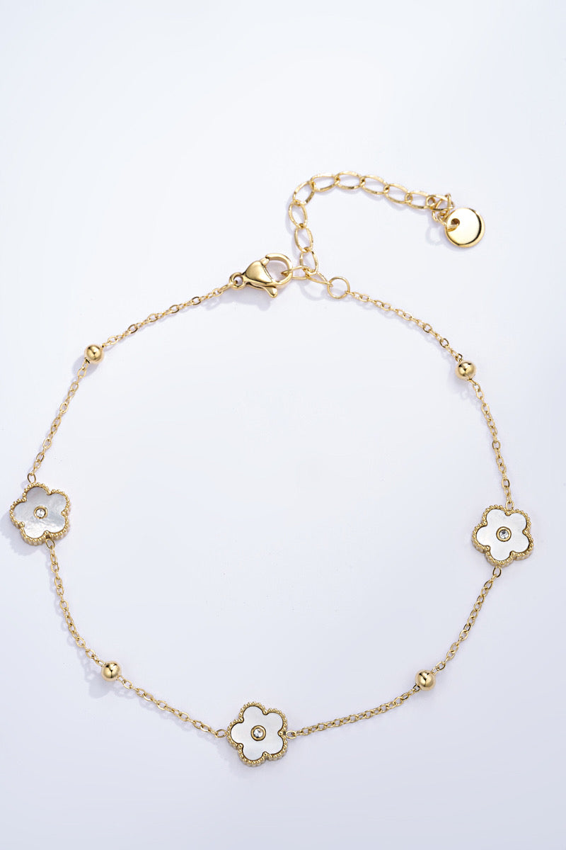 Chaîne de cheville fleur