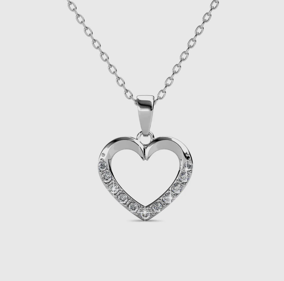 Locked Heart Lovett twee set - Zilver en kristal