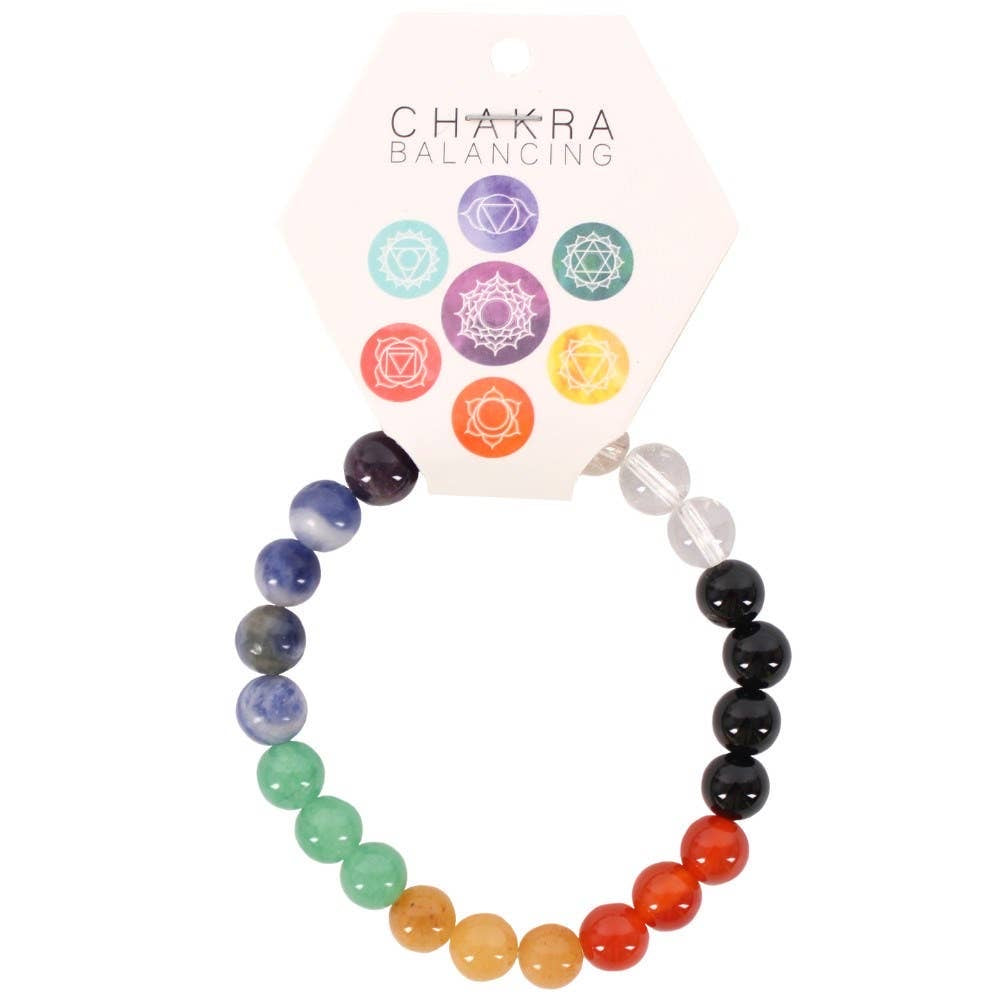 Chakra balancerende kristallen bol armband
