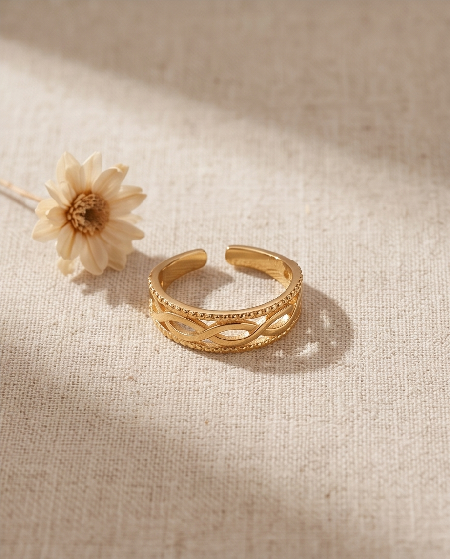 Gold Gege Stainless Steel Ring ✨