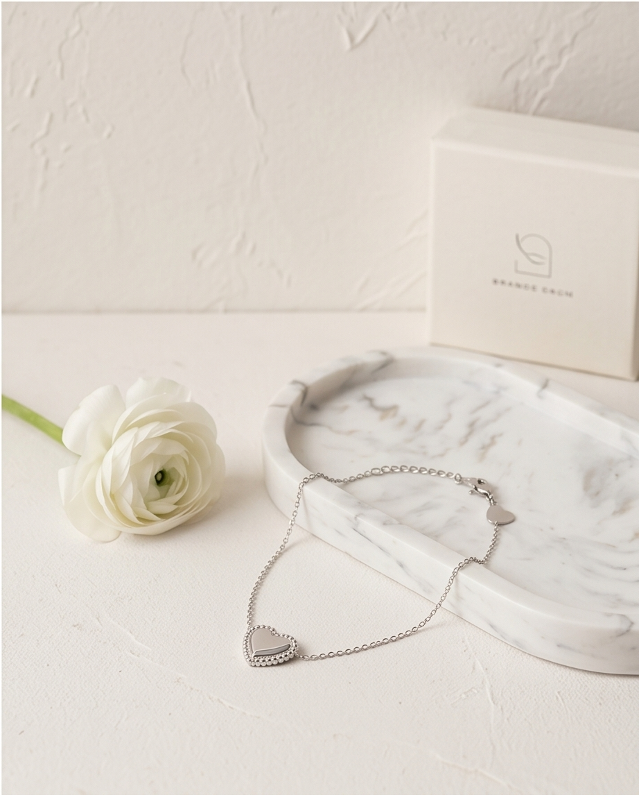 Fine chain heart bracelet – Gold 💖✨