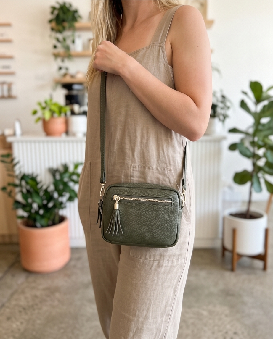 MIMI kaki tas – Trendy & moderne handtas voor dames