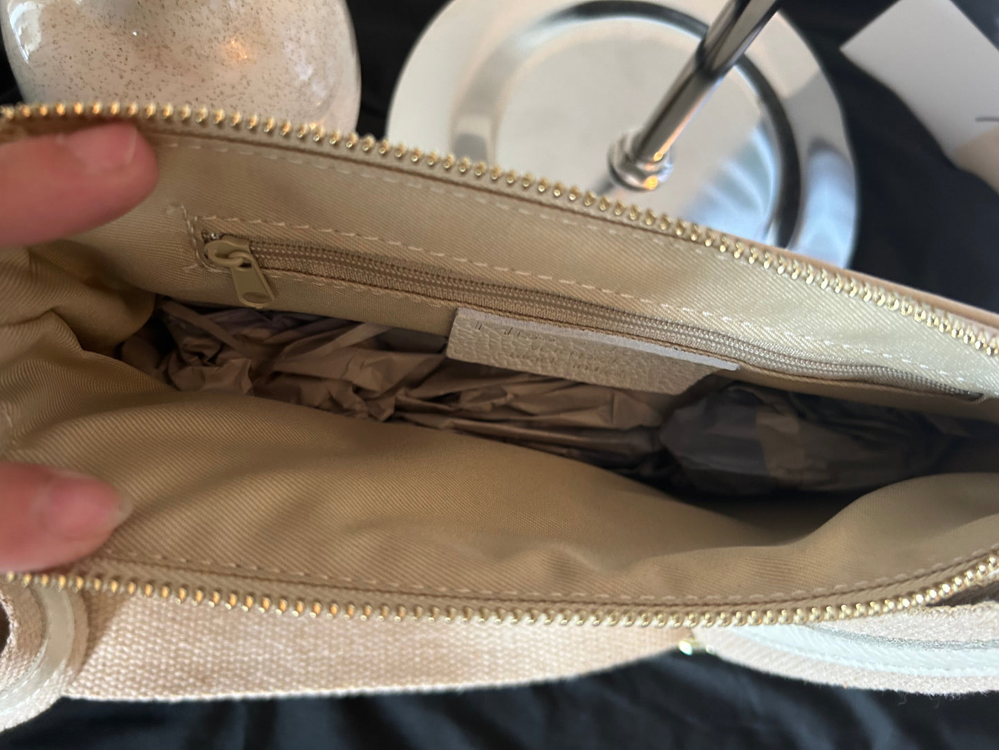 Sac Bandoulière cuir: Beige
