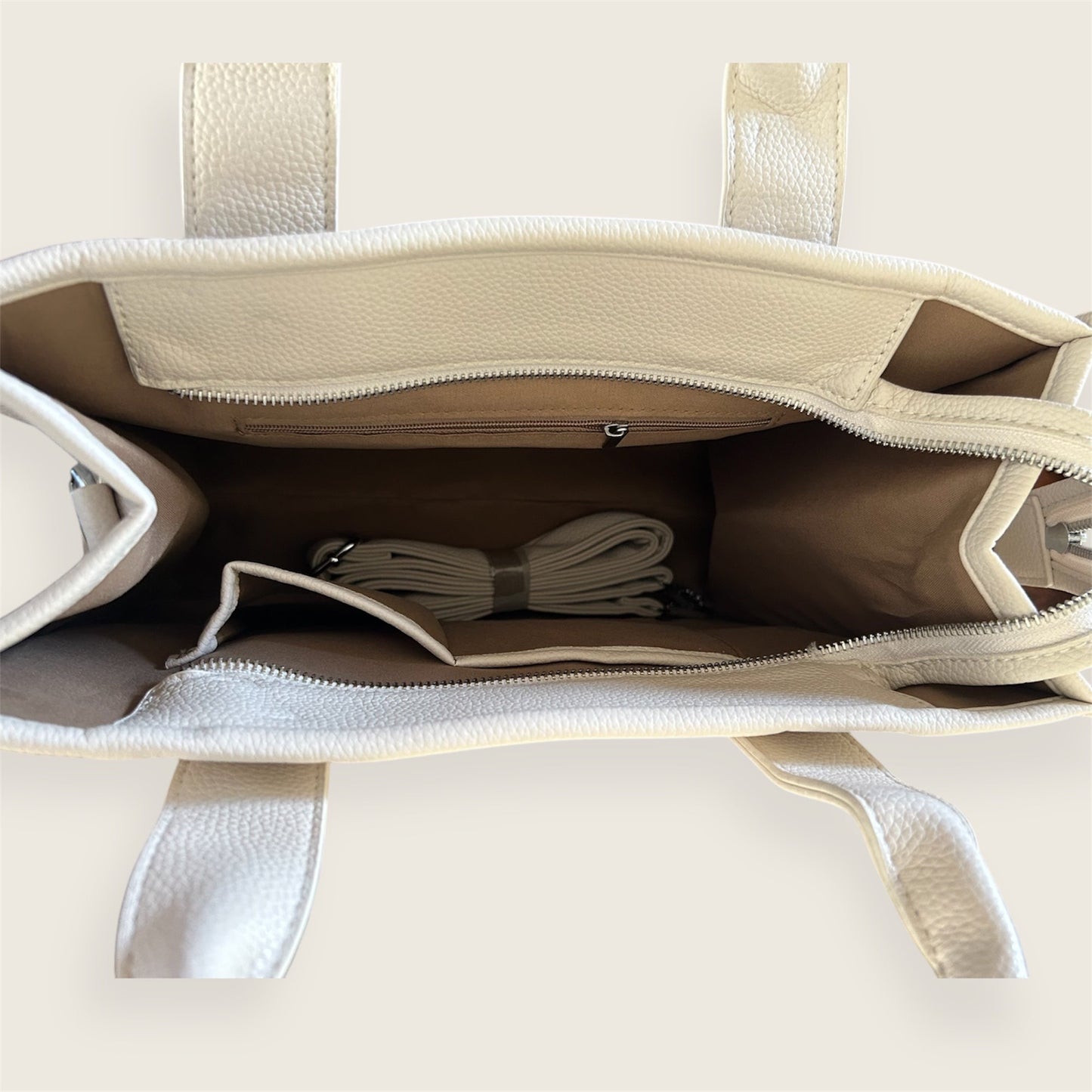Tote bag: beige foncé