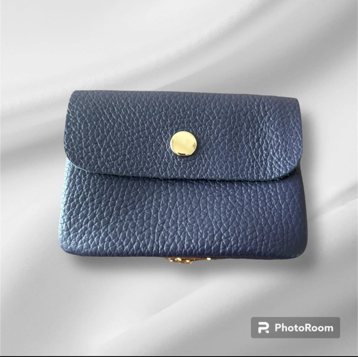 Paarse leren portemonnee