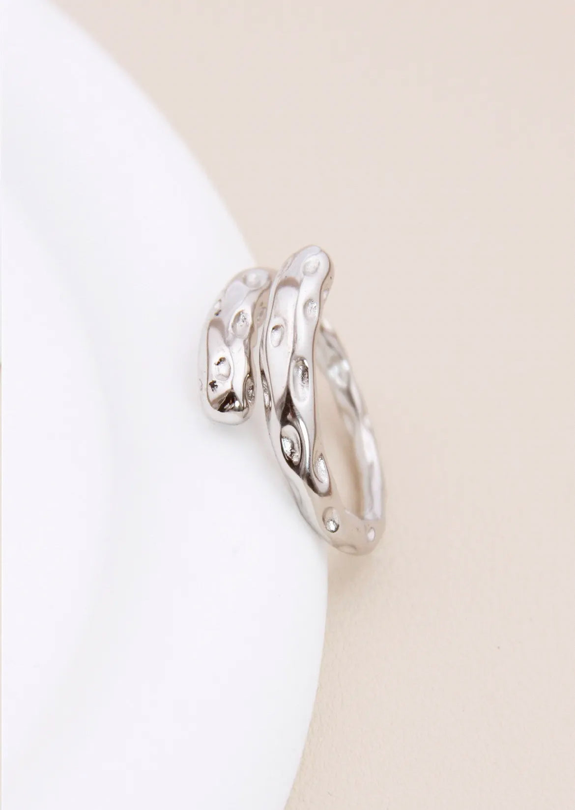 Zilveren druppelring