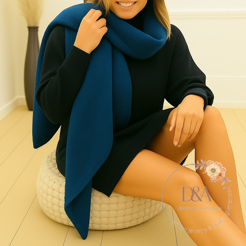 Écharpe Elly: Bleu canard