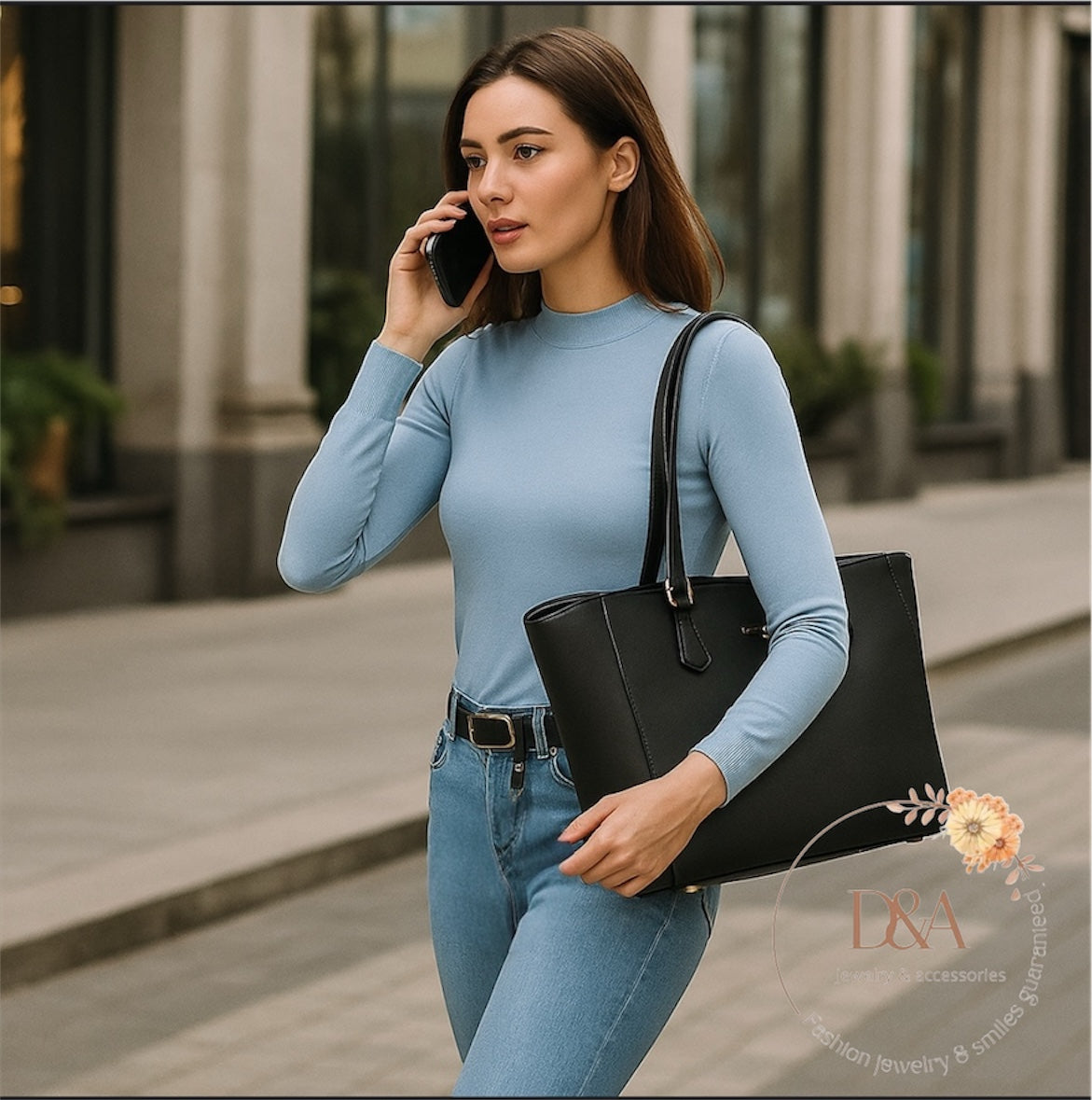 Sac Tote Élégant Noir