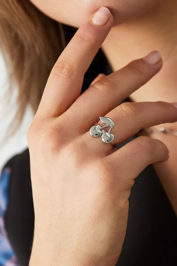 Kersenring: zilver