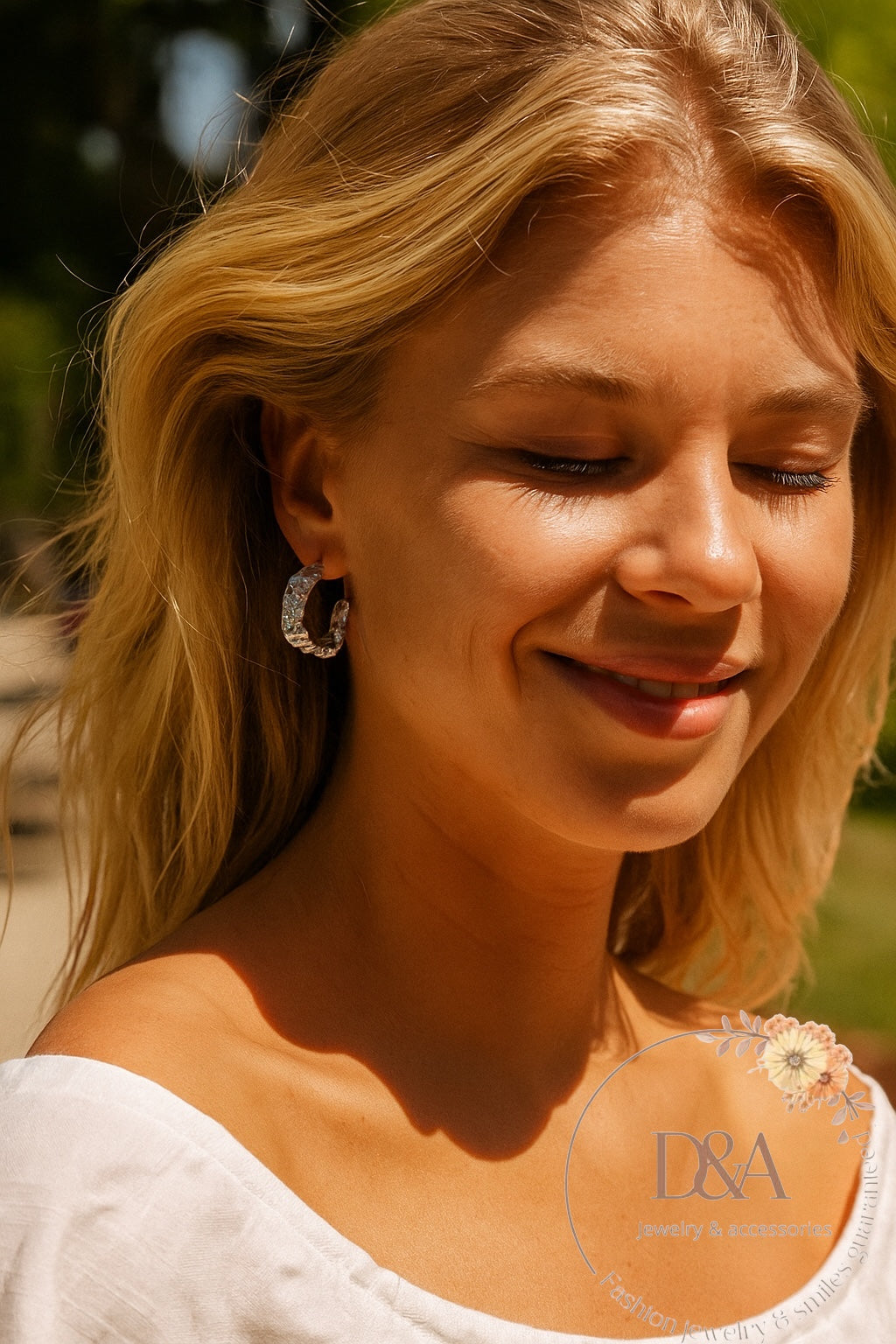 Boucles d'oreilles créoles - Pauline: Argent