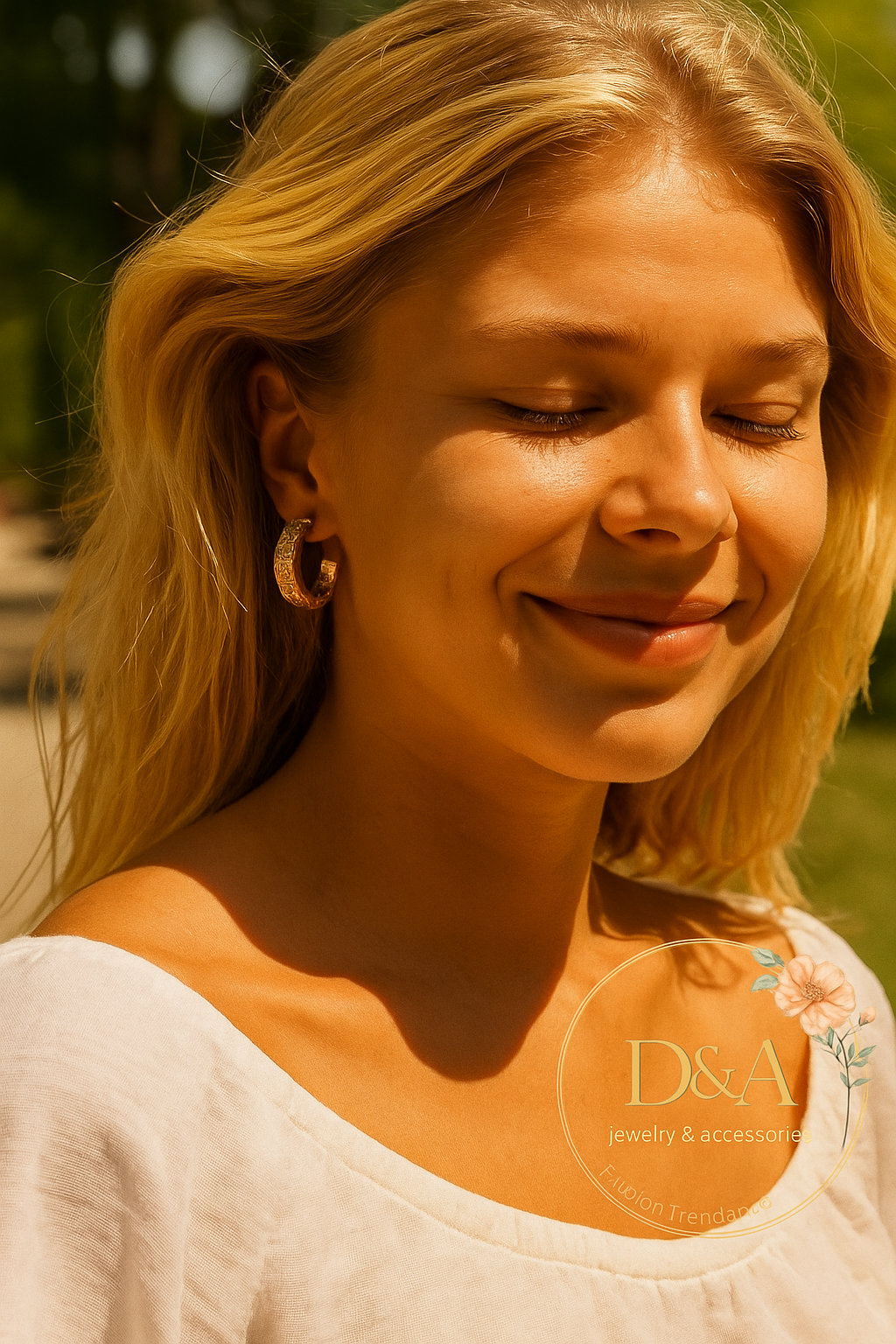 Boucles d'oreilles créoles - Pauline: Gold