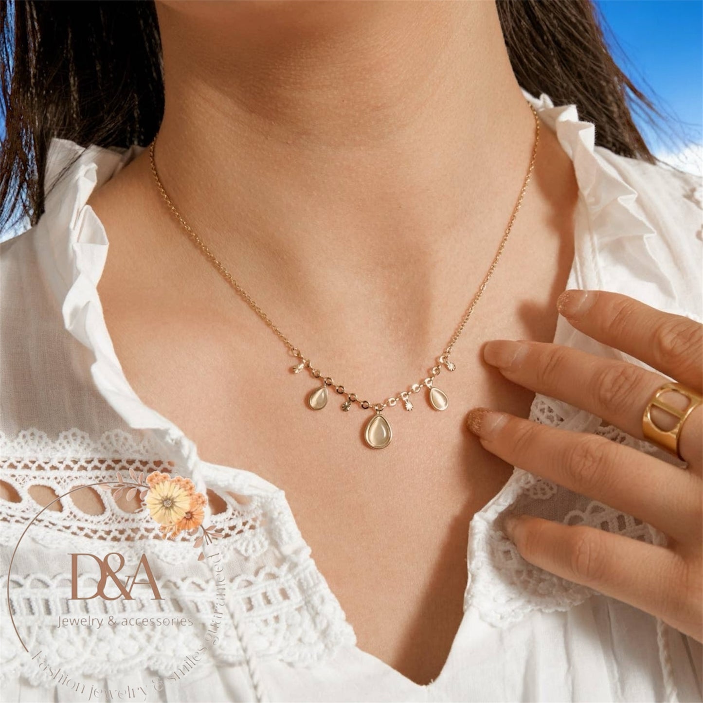 Collier - Hélène: Beige