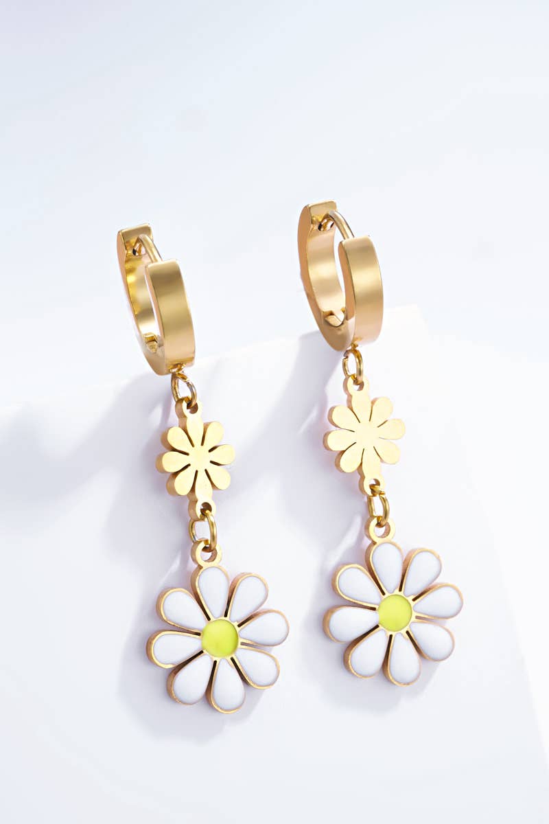 Boucles D'Oreilles Pendantes En Acier Inoxydable