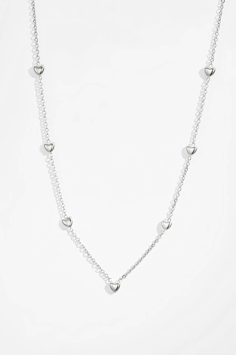 Edelstaal hartjes ketting: Goud