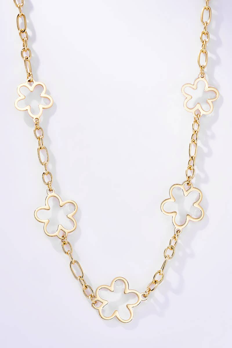 Collier Flower: doré